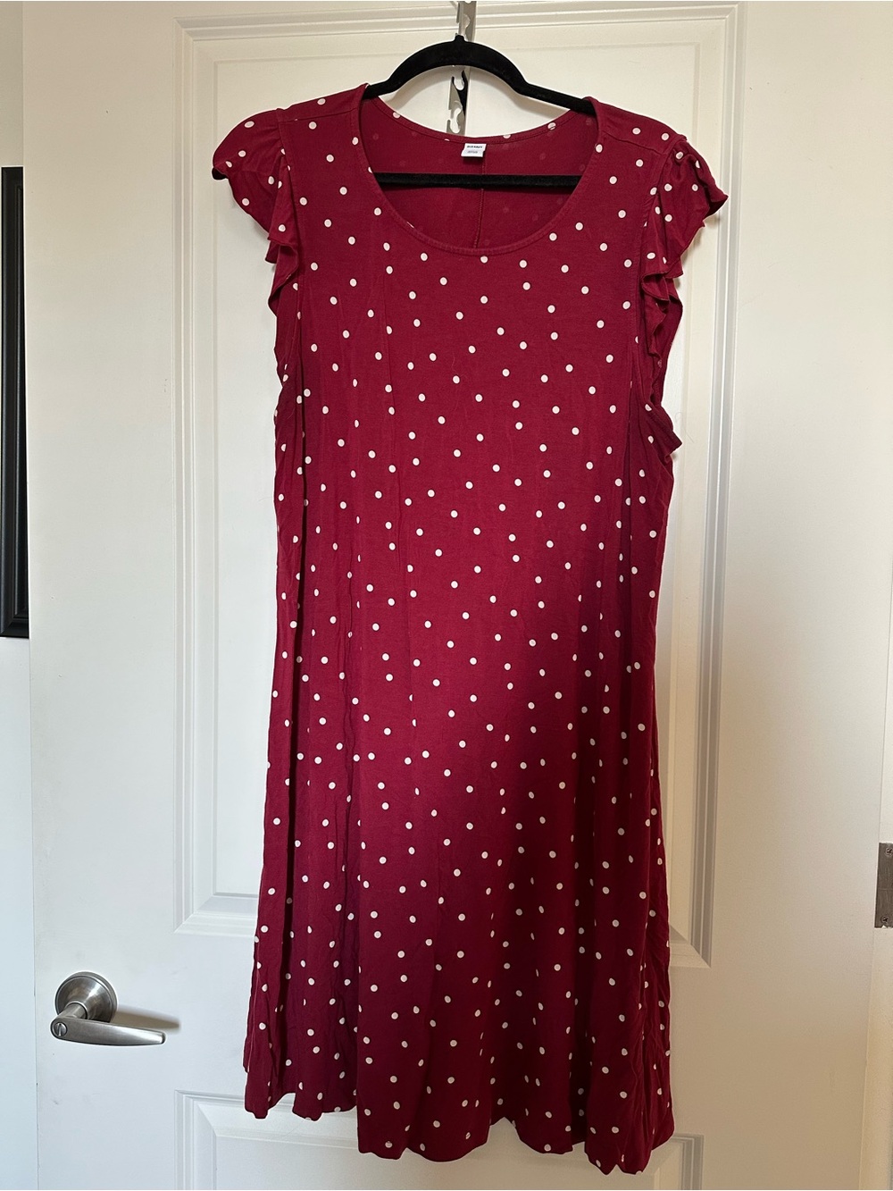 Old Navy Red Polka Dot Ruffle Sleeve Dress